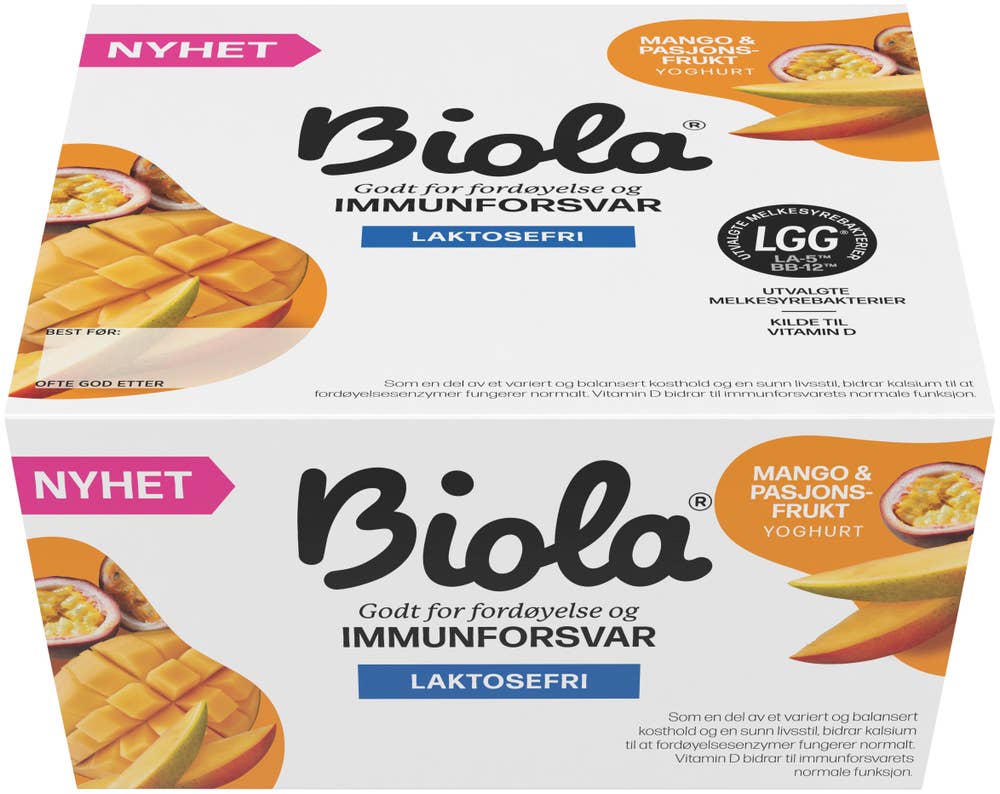 TINE Biola yoghurt Mango og pasjonsfrukt