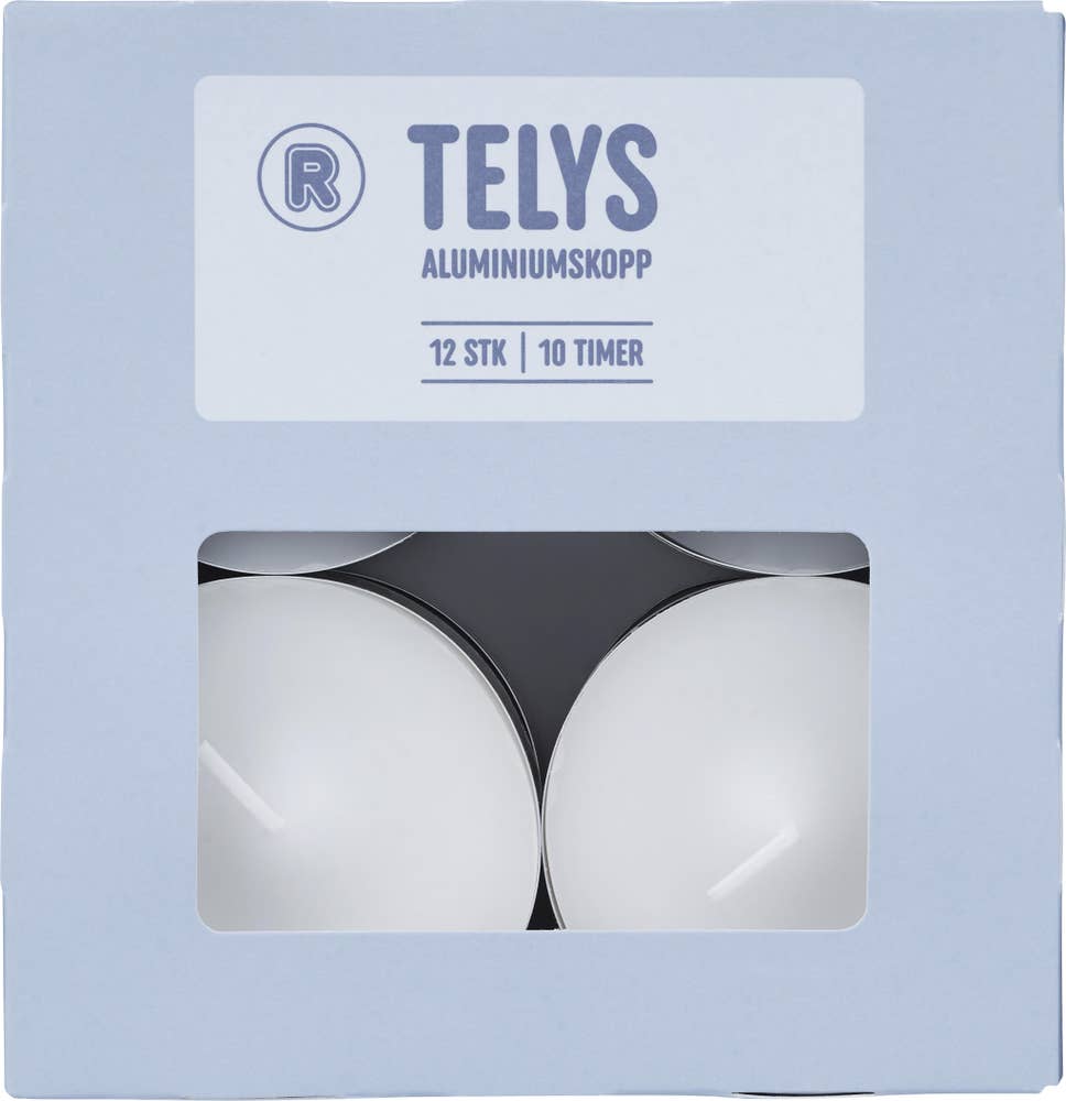 R Maxi-telys i aluminiumskopp 10 timer, 12 stk