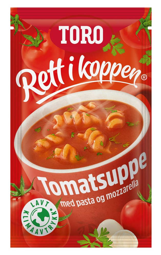 Toro Tomatsuppe med mozzarella Rett i koppen
