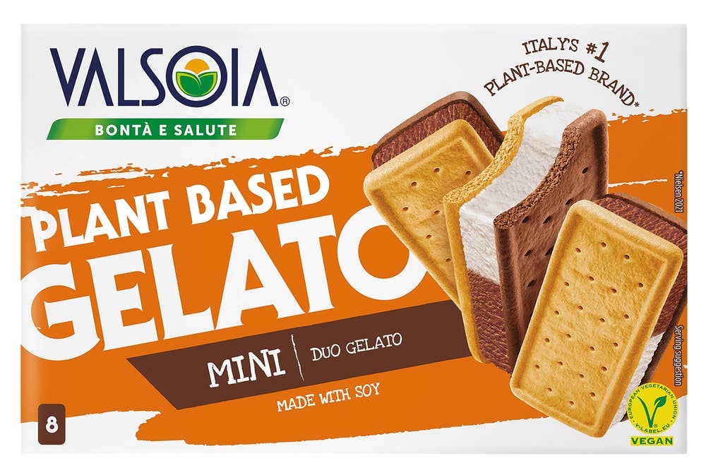Valsoia Vegansk gelato sandwich 8 stk