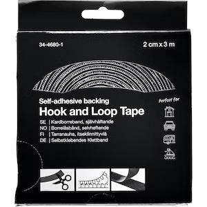 Clas Ohlson Borrelåsbånd Svart 2cmx3m