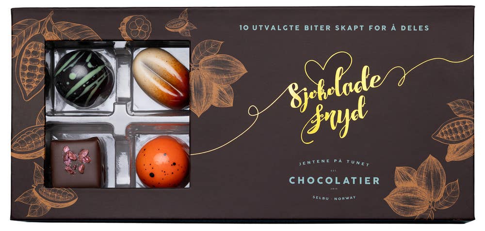 Jentene På Tunet Sjokoladefryd gaveeske 10 biter