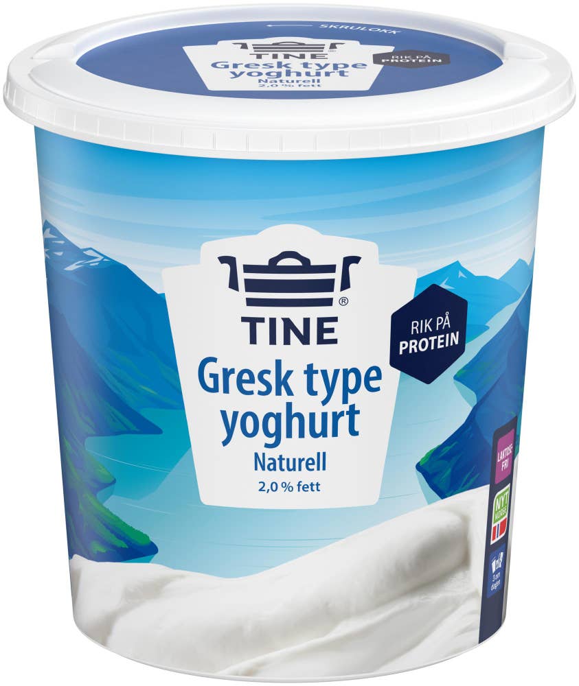 TINE Gresk type Naturell yoghurt laktosefri