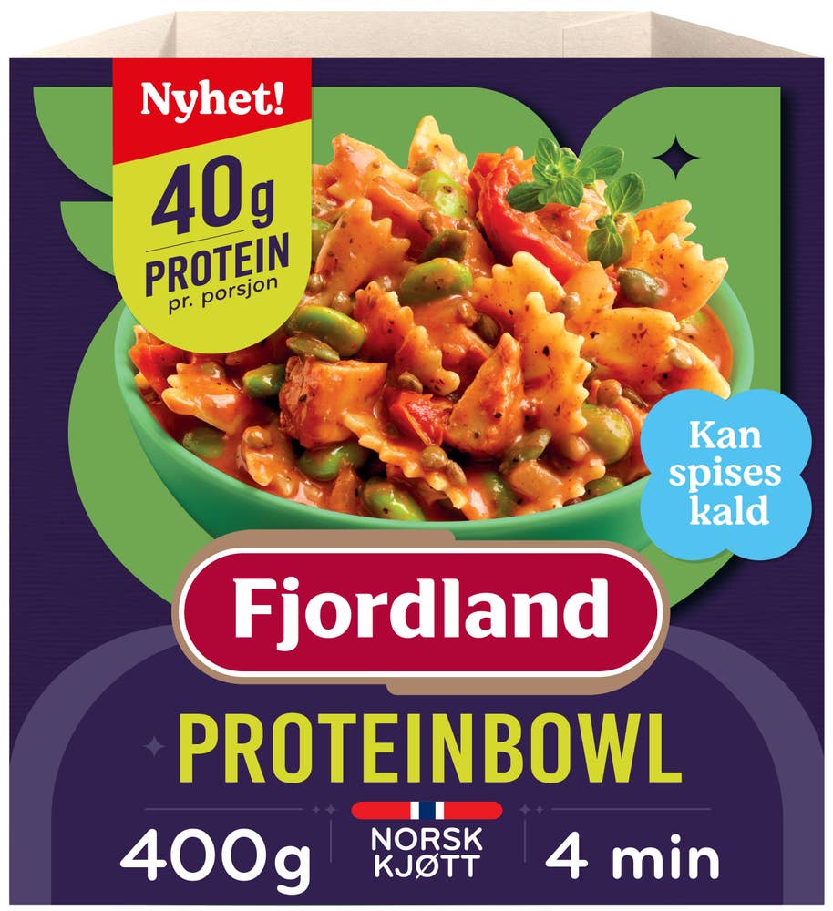 Fjordland Proteinbowl Kylling og pasta med grønnsaker
