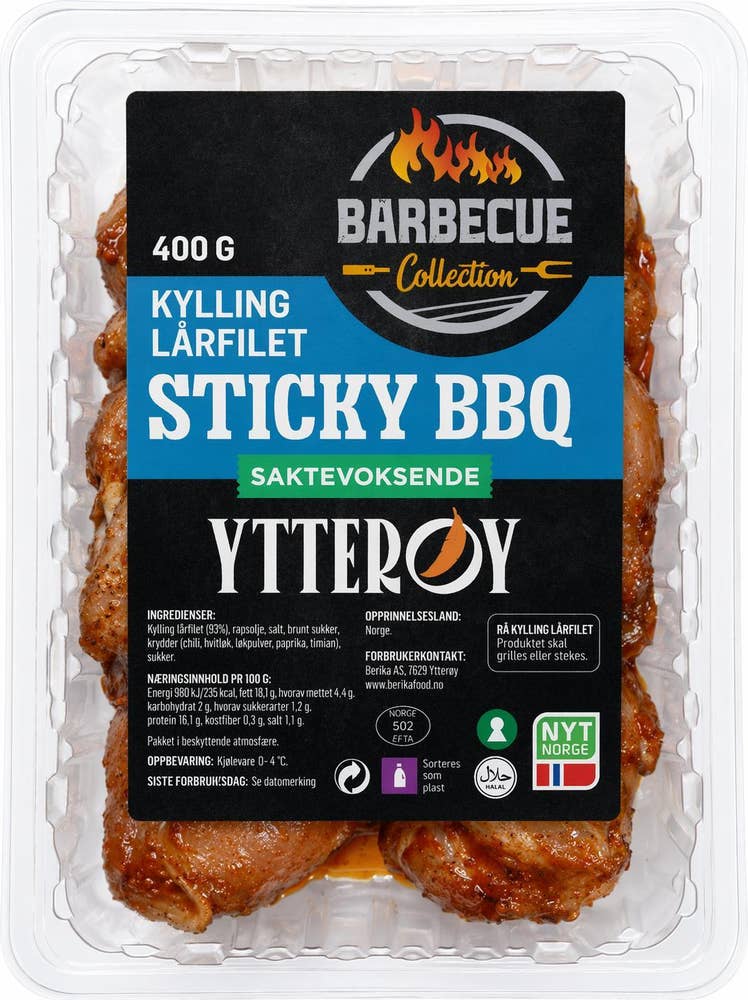 Ytterøy Lårfilet Sticky Bbq Saktevoksende kylling
