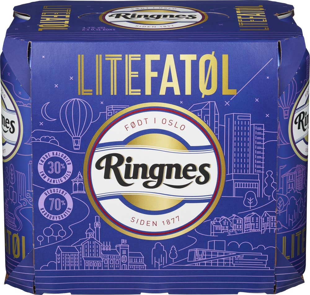 Ringnes Lite Fatøl Glutenfri 6x0,5l