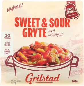 Grilstad Sweet & Sour gryte Til familien! Gryte med kjøtt, grønnsaker og saus