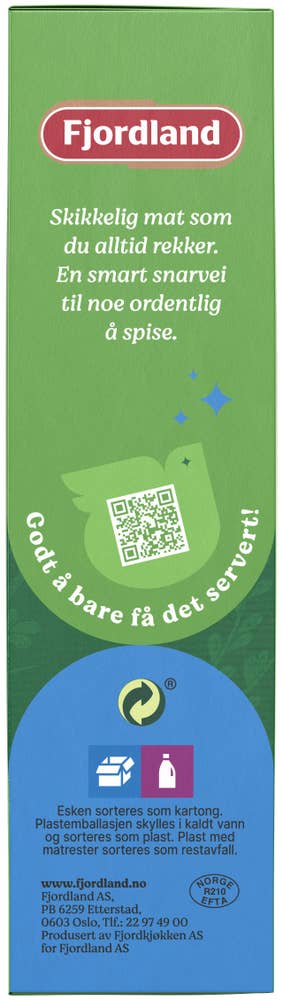 Fjordland Laksefilet Med urtesaus, gulrøtter og poteter