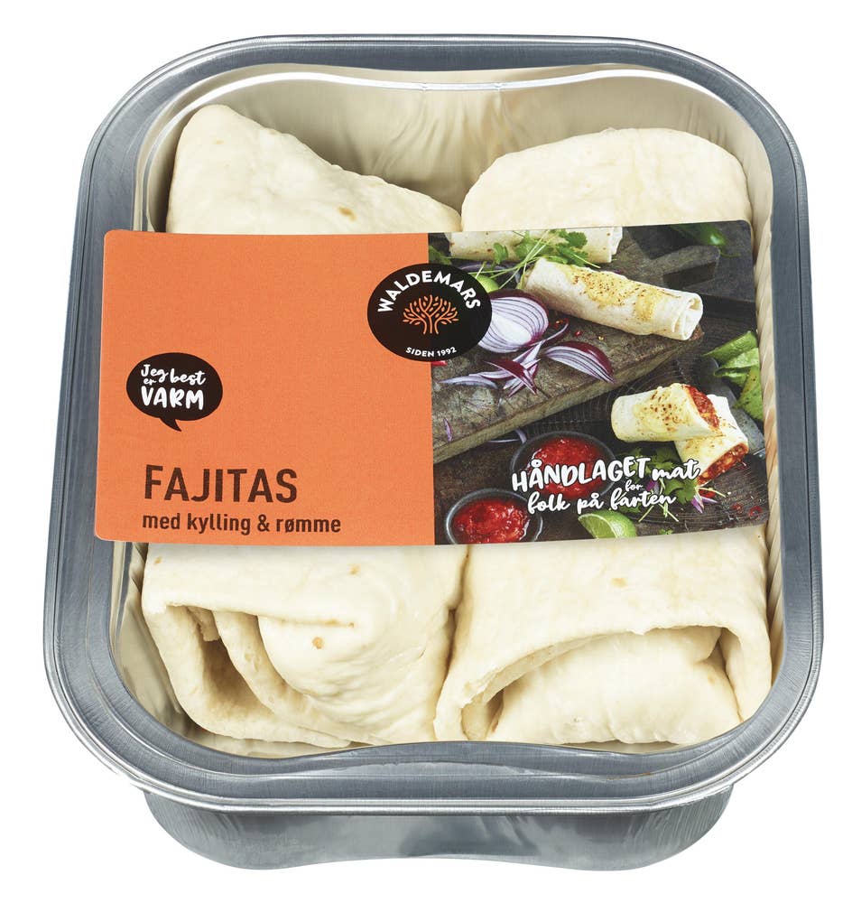 Waldemars Fajitas med kylling og rømme 2stk