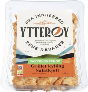Ytterøy Grillet kylling salatkjøtt Saktevoksende kylling