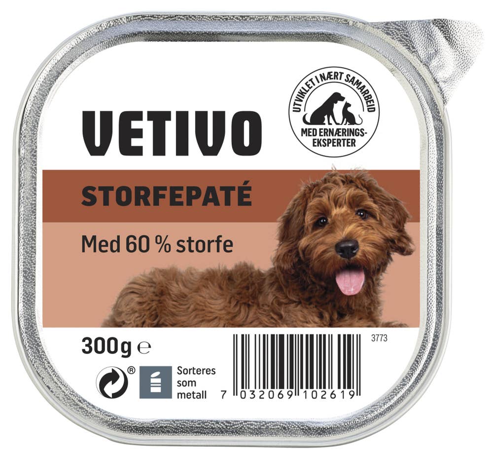 Vetivo Hundepaté med storfe
