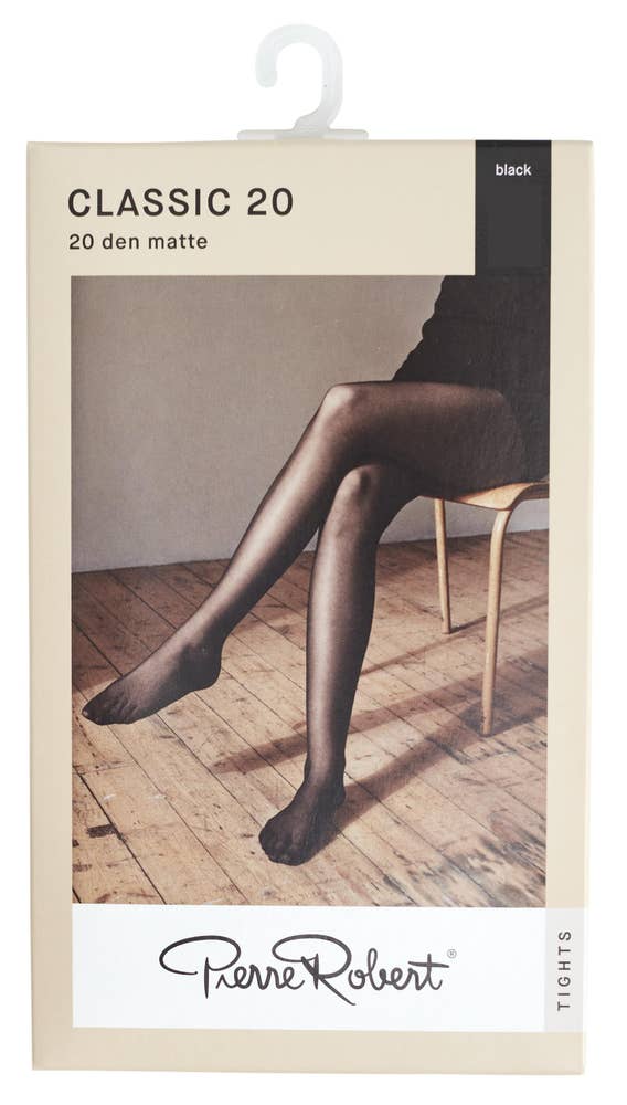 Pierre Robert Strømpebukse Classic 20D Sort, Str. 36-40