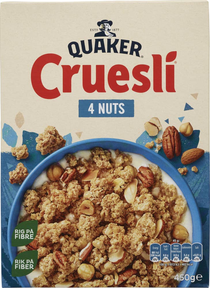 Quaker Cruesli 4 Nuts Granola