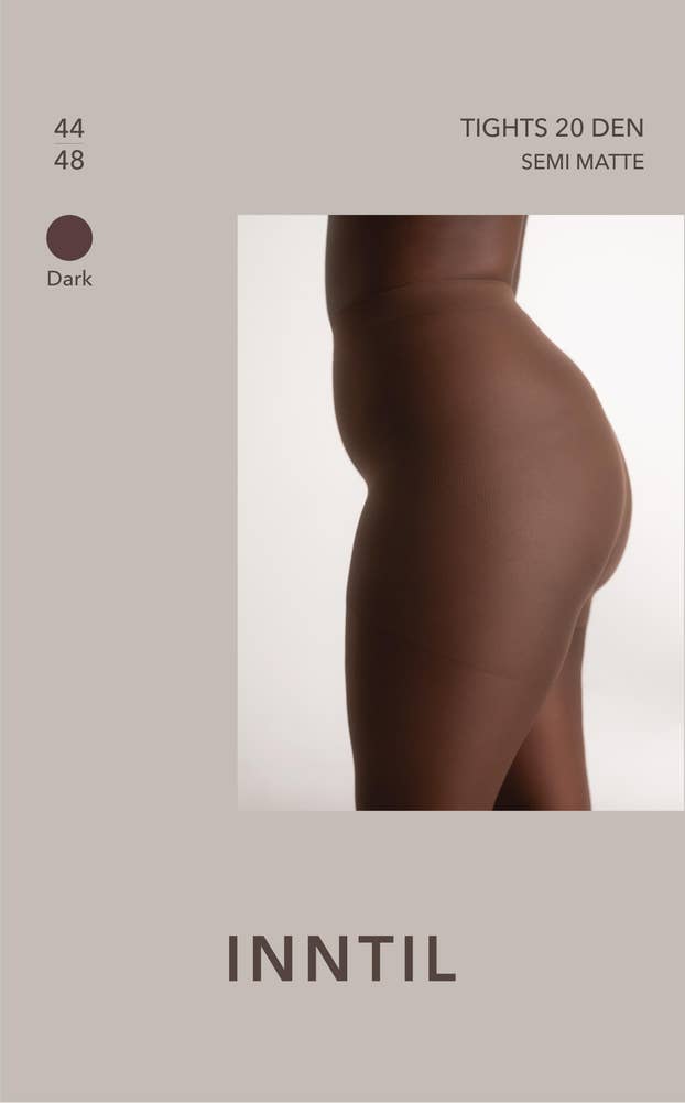 Inntil Strømpebukse 20 DEN Mørk, str. 44-48, semi-matt