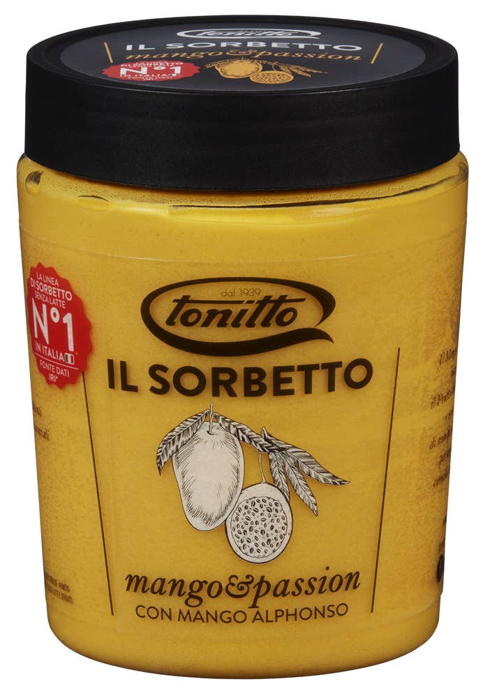 Tonitto Il sorbetto mango og pasjonsfrukt