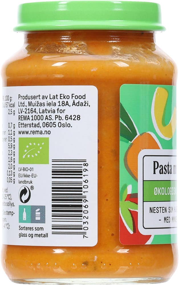 Kolonihagen Pasta med grønnsaker Fra 8 mnd