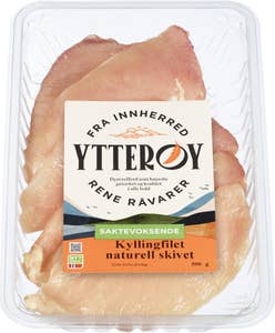 Ytterøy Kyllingfilet Skivet Naturell Saktevoksende kylling