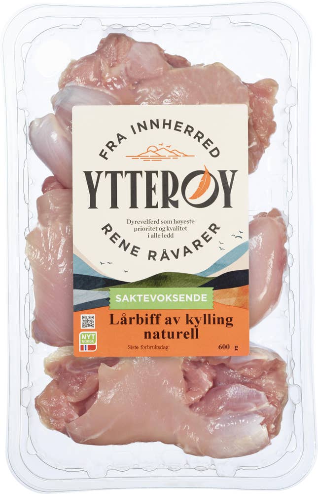 Ytterøy Lårbiff av kylling naturell Saktevoksende kylling
