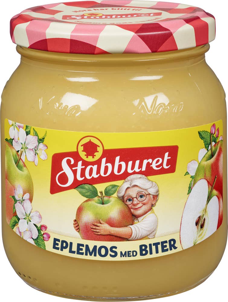 NORA Eplemos med biter Hjemmelaget