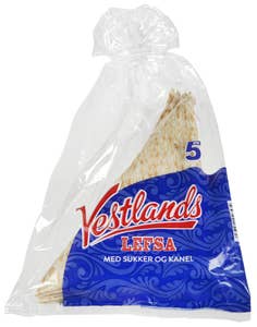 Vestlandslefsa med Sukker og Kanel 5 stk
