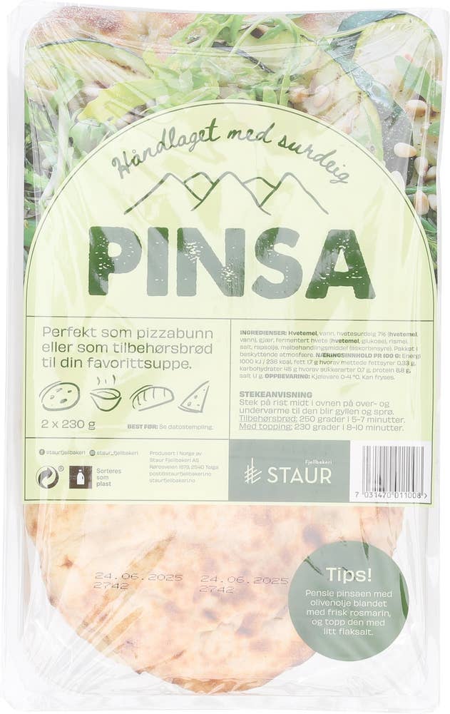 Staur Fjellbakeri Pinsa 2stk
