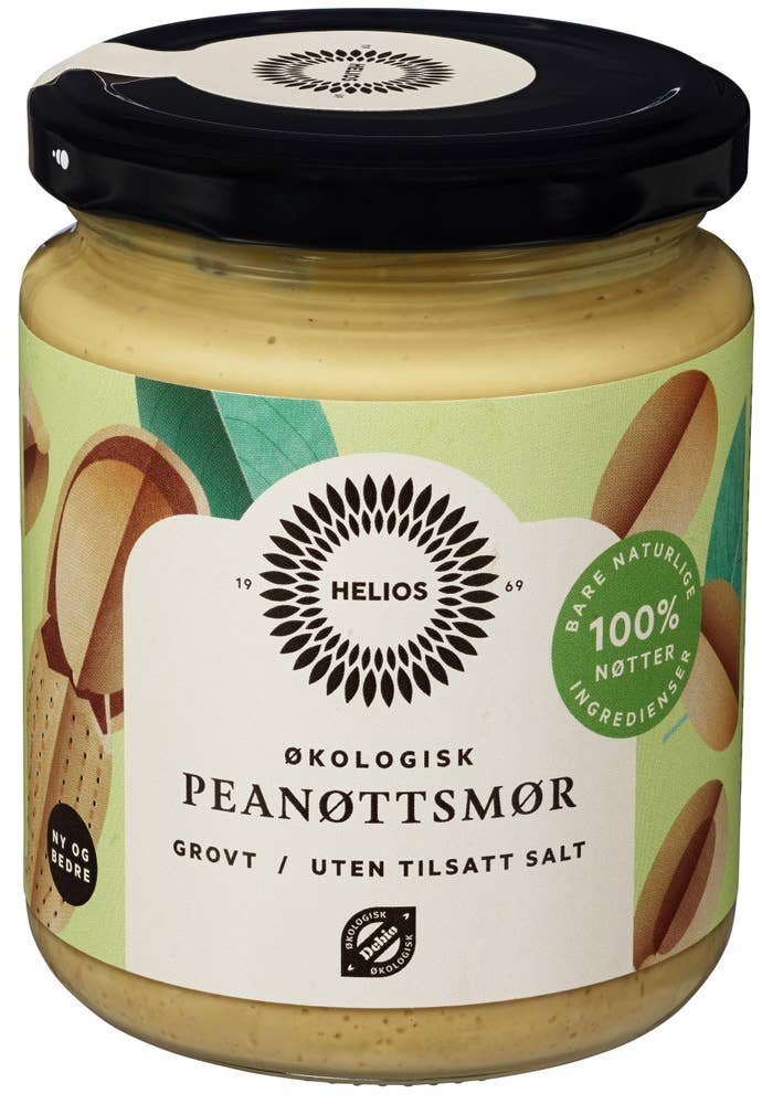 Helios Peanøttsmør Grovt, uten salt