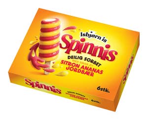 Isbjørn Is Spinnis sitron, ananas og jordbær 6-pk