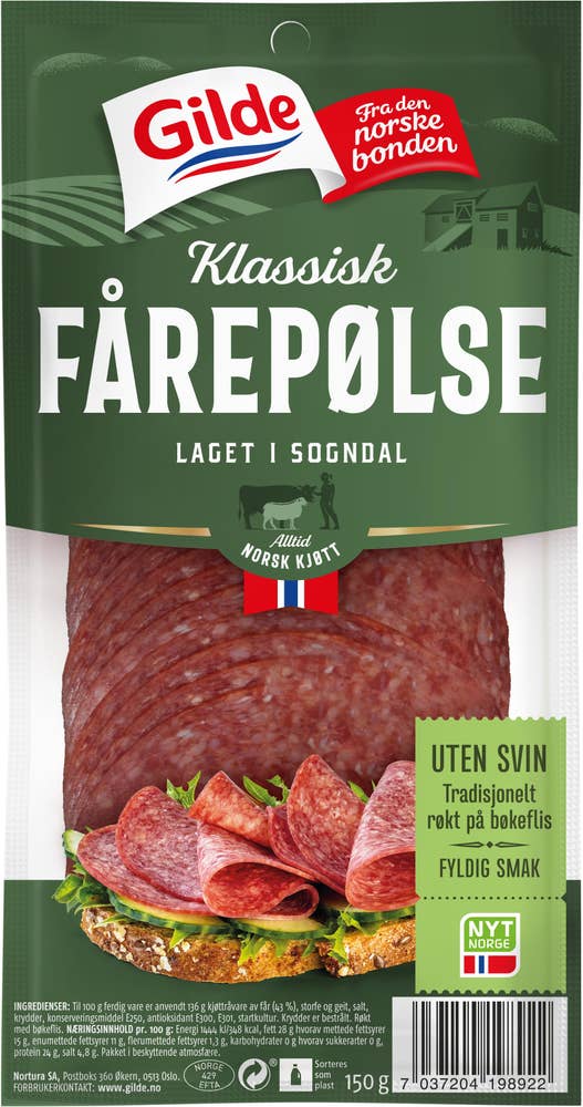 Gilde Fårepølse Skivet
