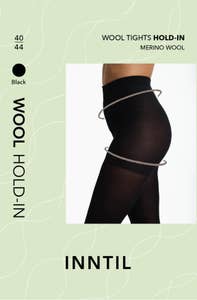 Inntil Ullstrømpebukse Hold-in Sort, str 40-44