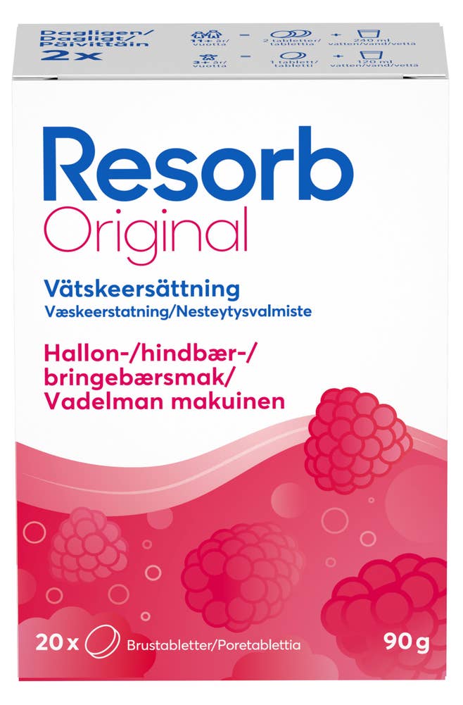 Resorb Væskeerstatning med bringebærsmak