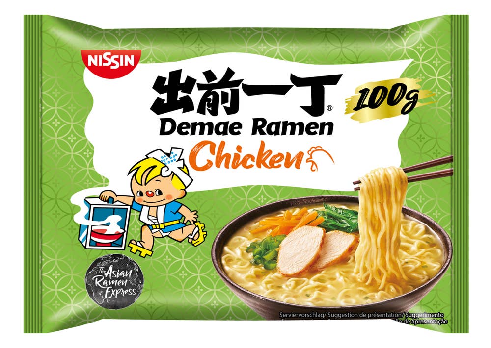 Nissin Demae Ramen Med kyllingsmak