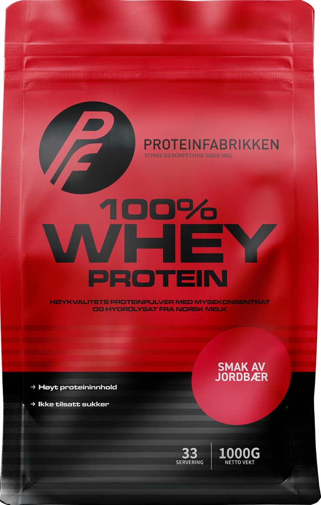Proteinfabrikken 100% Whey Protein Jordbærsmak