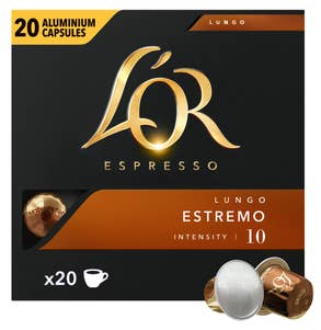 L'Or Lungo Estremo Intensitet 10, kaffekapsler
