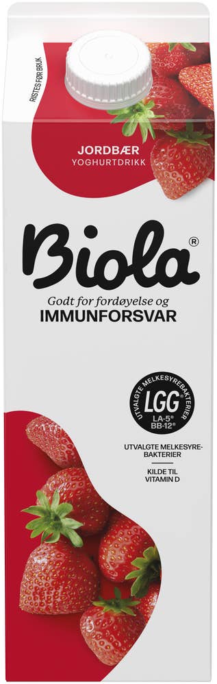 TINE Biola® yoghurtdrikk jordbær