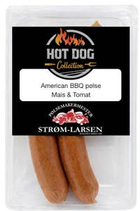 Strøm-Larsen AS American BBQ pølse Mais & Tomat
