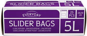 Everyday Lynlåsposer 5l Med glidelås
