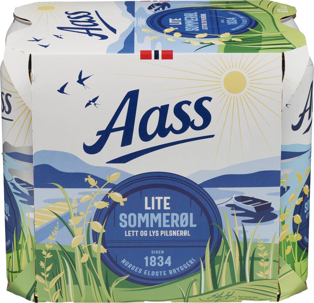 Aass Bryggeri Aass Lite Sommerøl 6 x 0,5 l