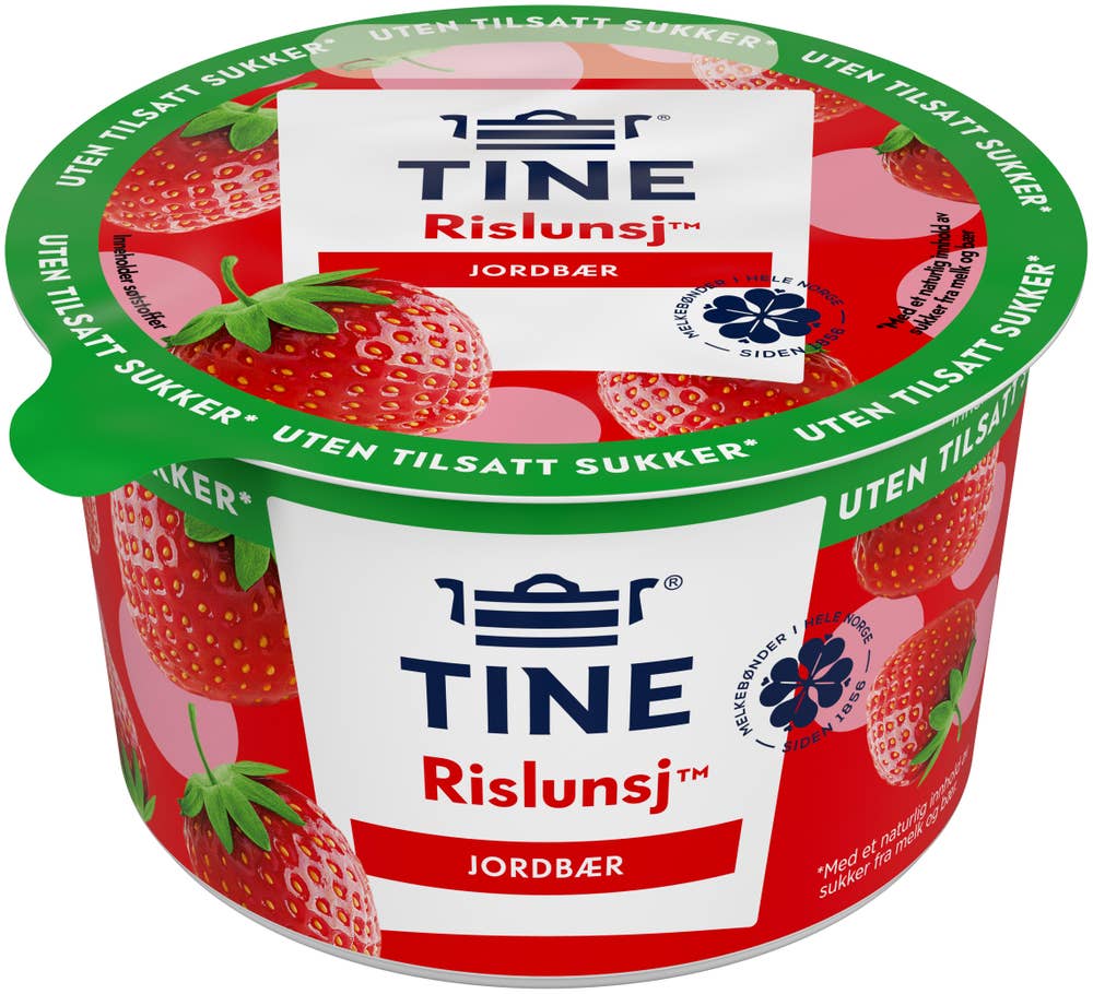TINE Rislunsj med jordbær Uten tilsatt sukker