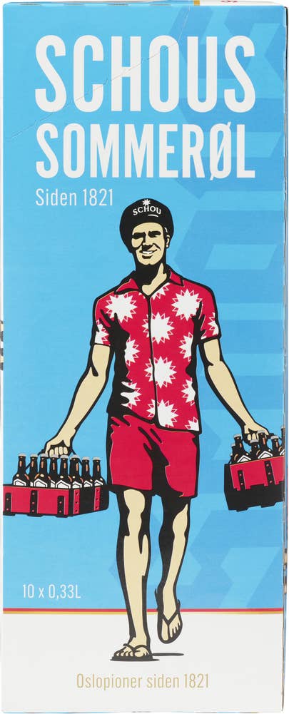 Schous Pils Sommerøl 10 x 0,33 l
