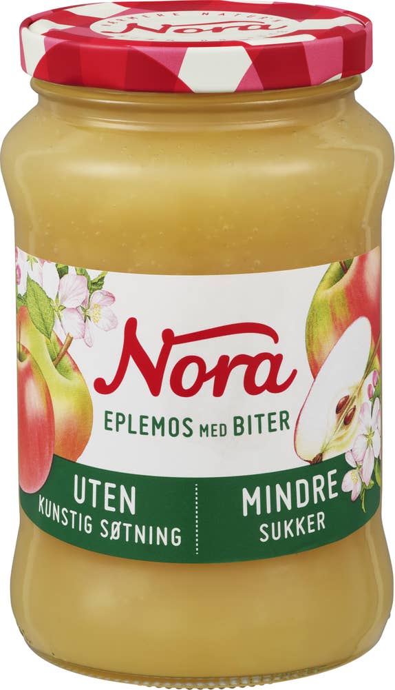 Stabburet Eplemos med biter Med mindre sukker
