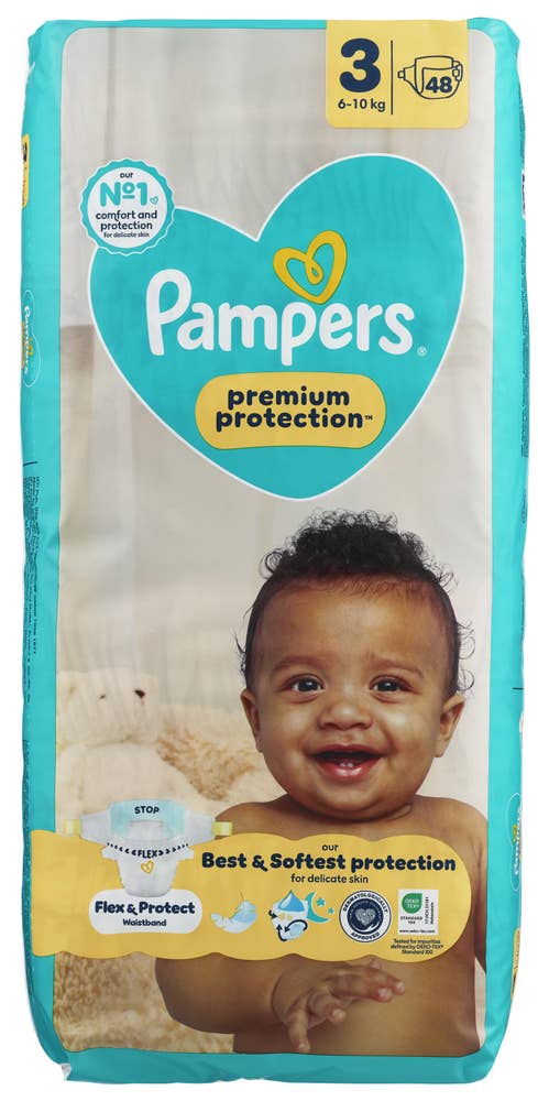 Pampers Bleier Premium Protection Str. 3, 6-10kg, 48stk