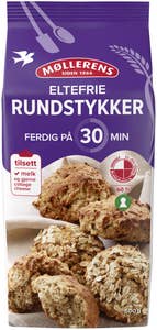 Norgesmøllene Eltefrie rundstykker på 30 min