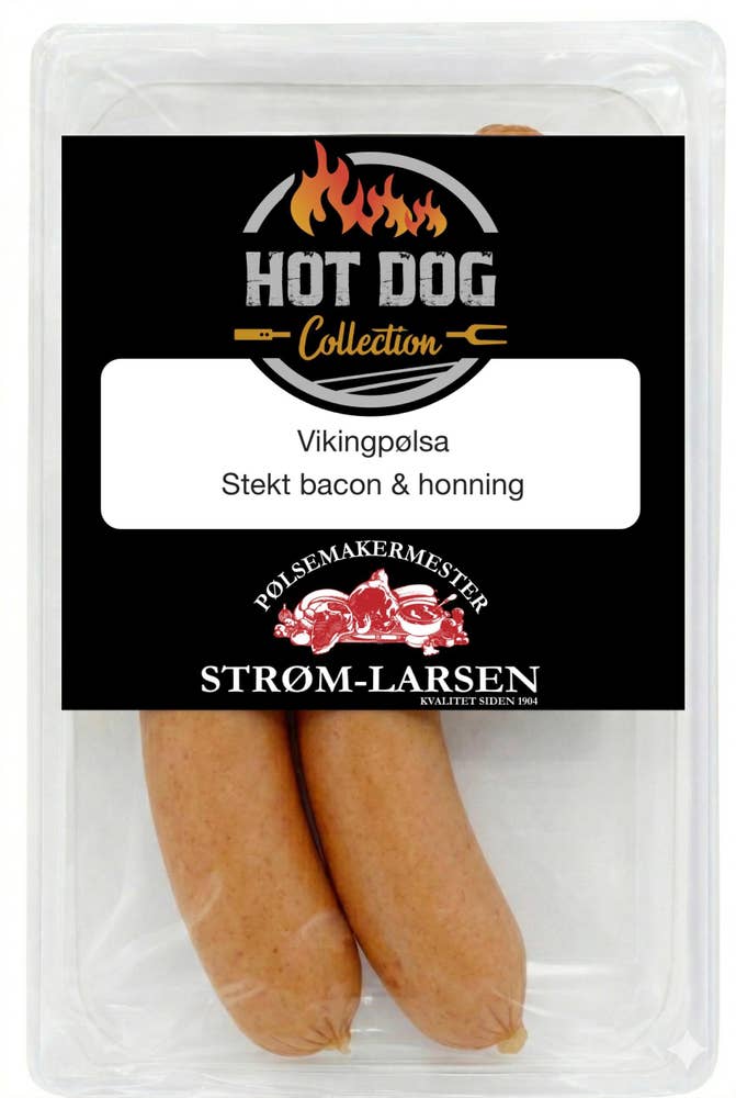 Strøm-Larsen AS Vikingpølsa Stekt bacon & honning