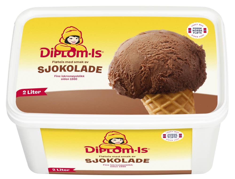 Diplom-is Fløteis sjokolade