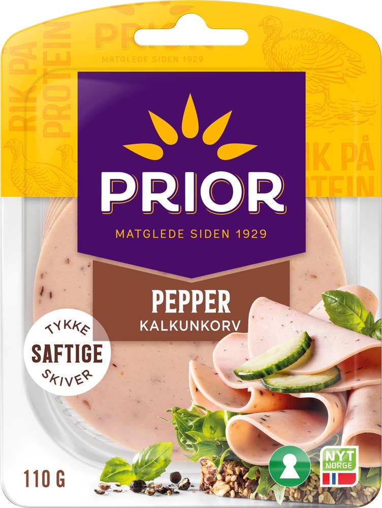 Prior Kalkunkorv Pepper Skivet