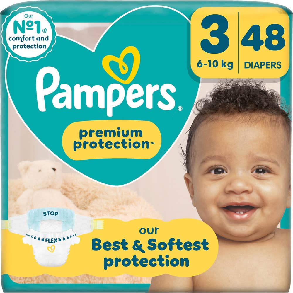 Pampers Bleier Premium Protection Str. 3, 6-10kg, 48stk