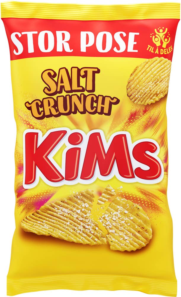 KiMs Salt crunch potetgull Stor pose