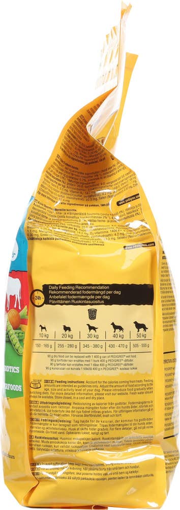 PEDIGREE Adult Tørrfôr med okse og grønnsaker Til voksne hunder