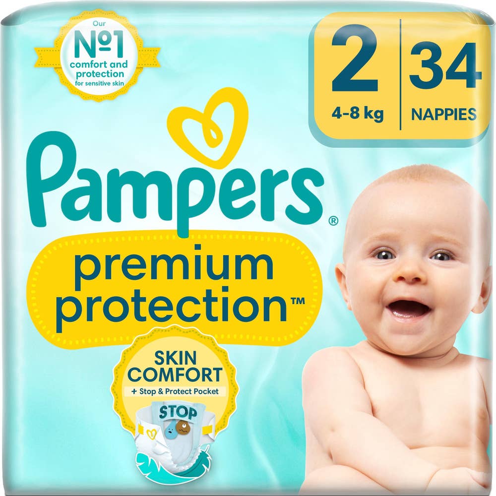 Pampers Bleie Premium Protection New baby Str. 2, 4-8 kg