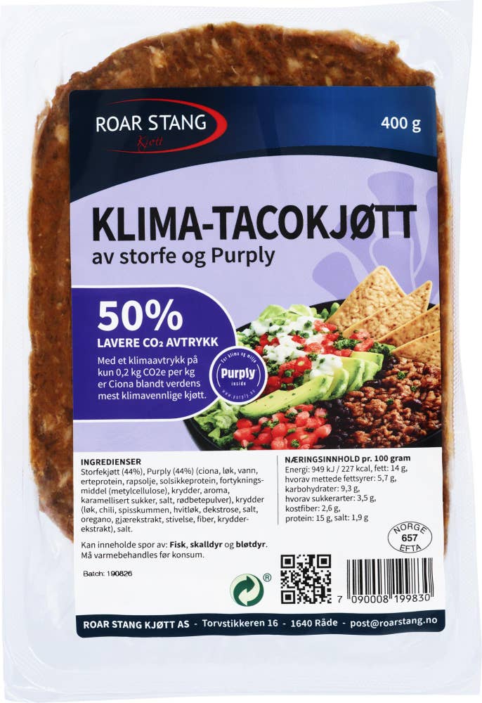 Roar Stang Klima-tacokjøtt Av storfe og Purply